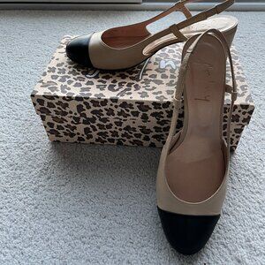 French Soles Baton Toe Cap Heels Size 8.5